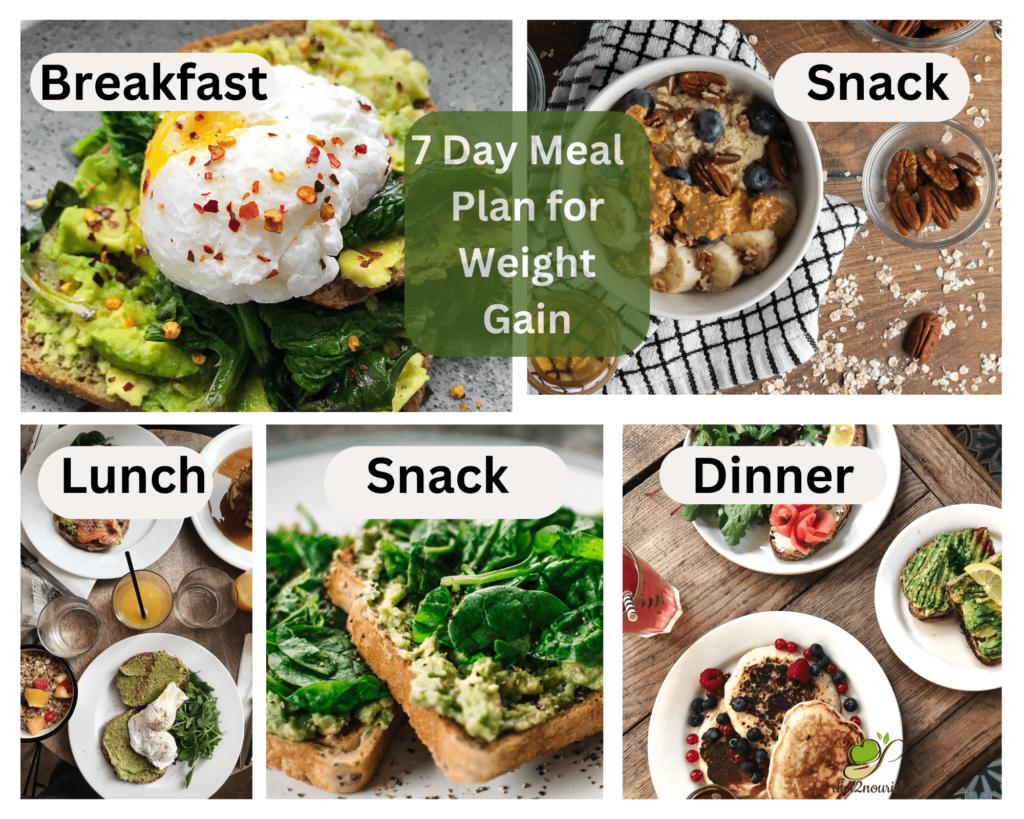 7 Day Weight Gain Diet Chart