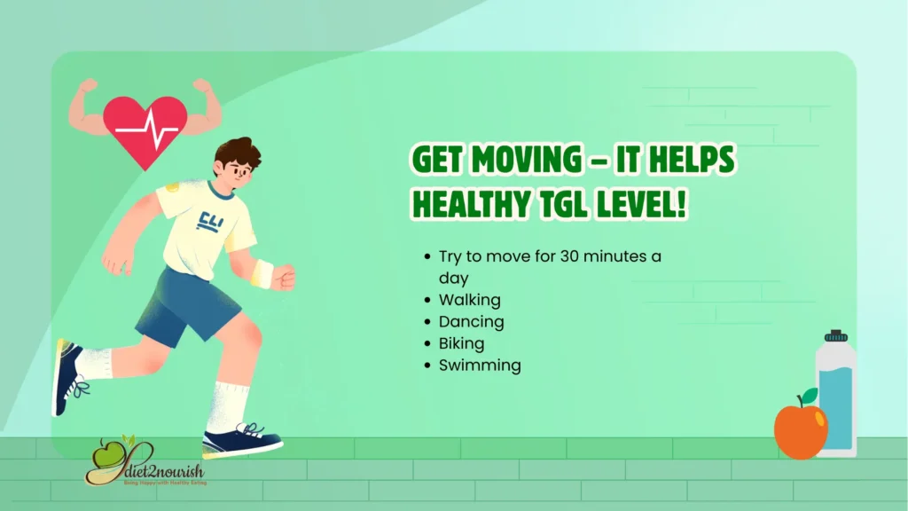 Lifestyle modifications for healthy TGL levels