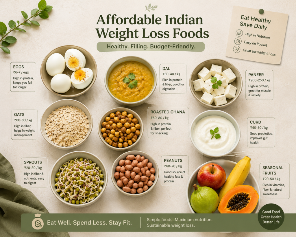 cheap healthy Indian foods for weight loss and fat loss