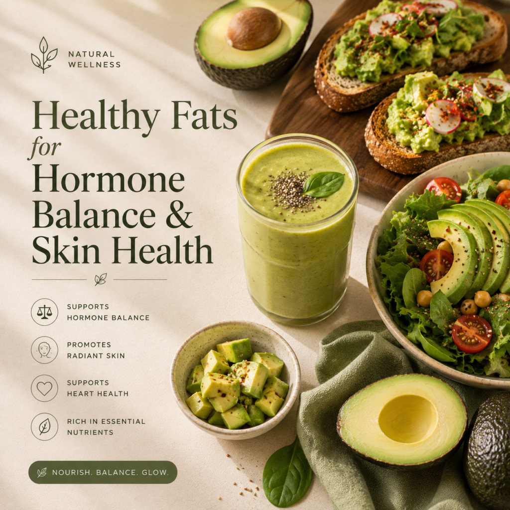 Fresh avocados for healthy fats, hormone balance, and skin health during menopause