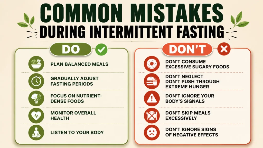 Common Mistakes During Intermittent Fasting